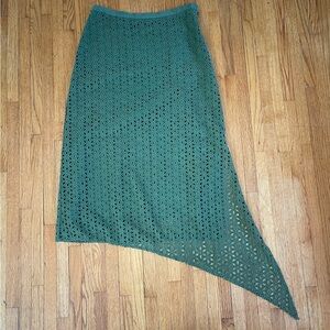 Tibi Women’s Elegant Green (more on the olive green color) Asymmetrical Skirt